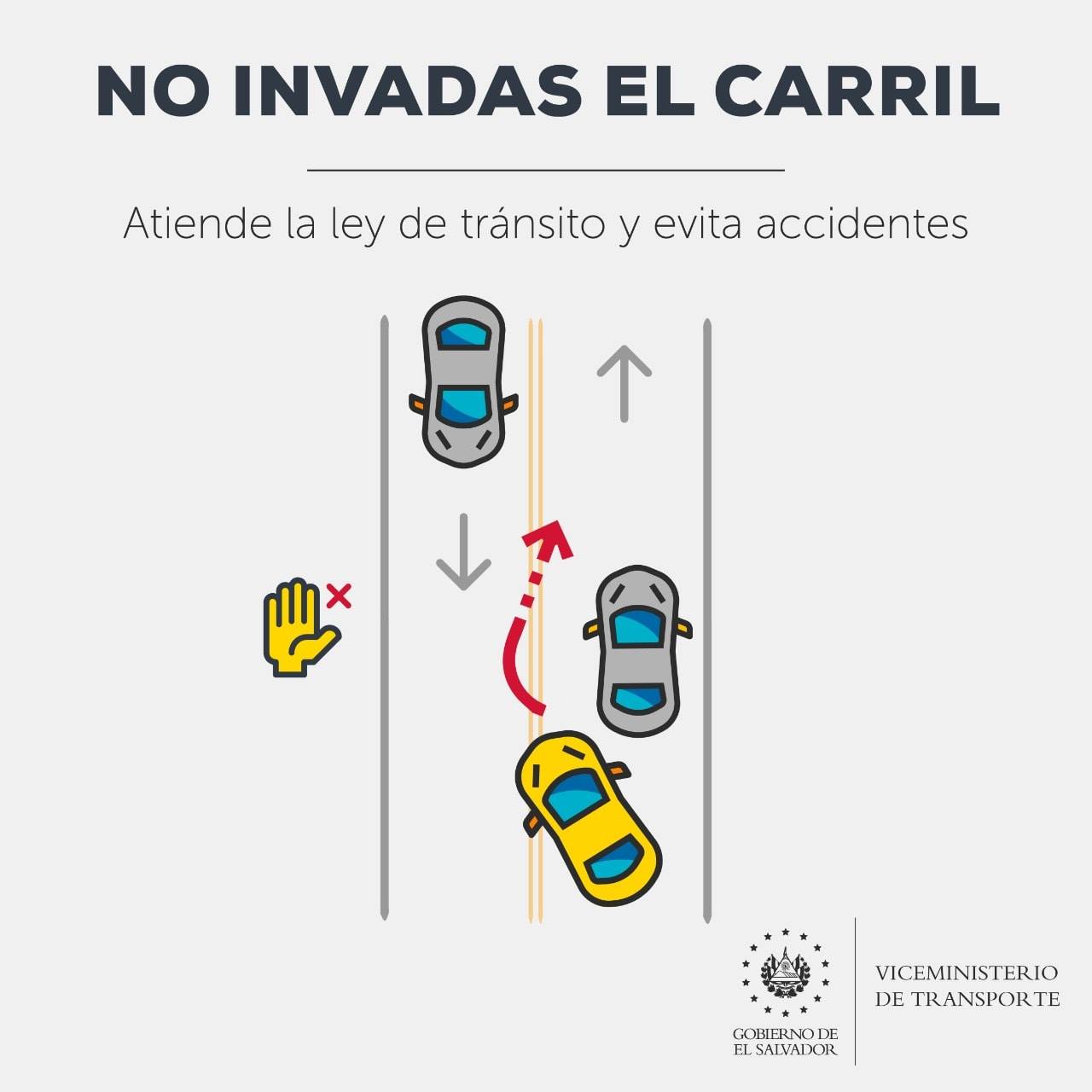 No invadas el carril