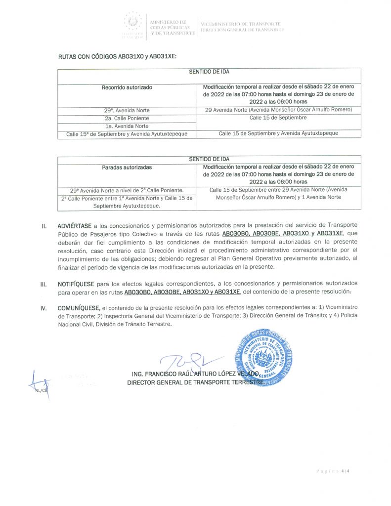Resolución de modificación temporal de recorridos y paradas de las rutas AB030B0, AB030BE, AB031X0, AB031XE