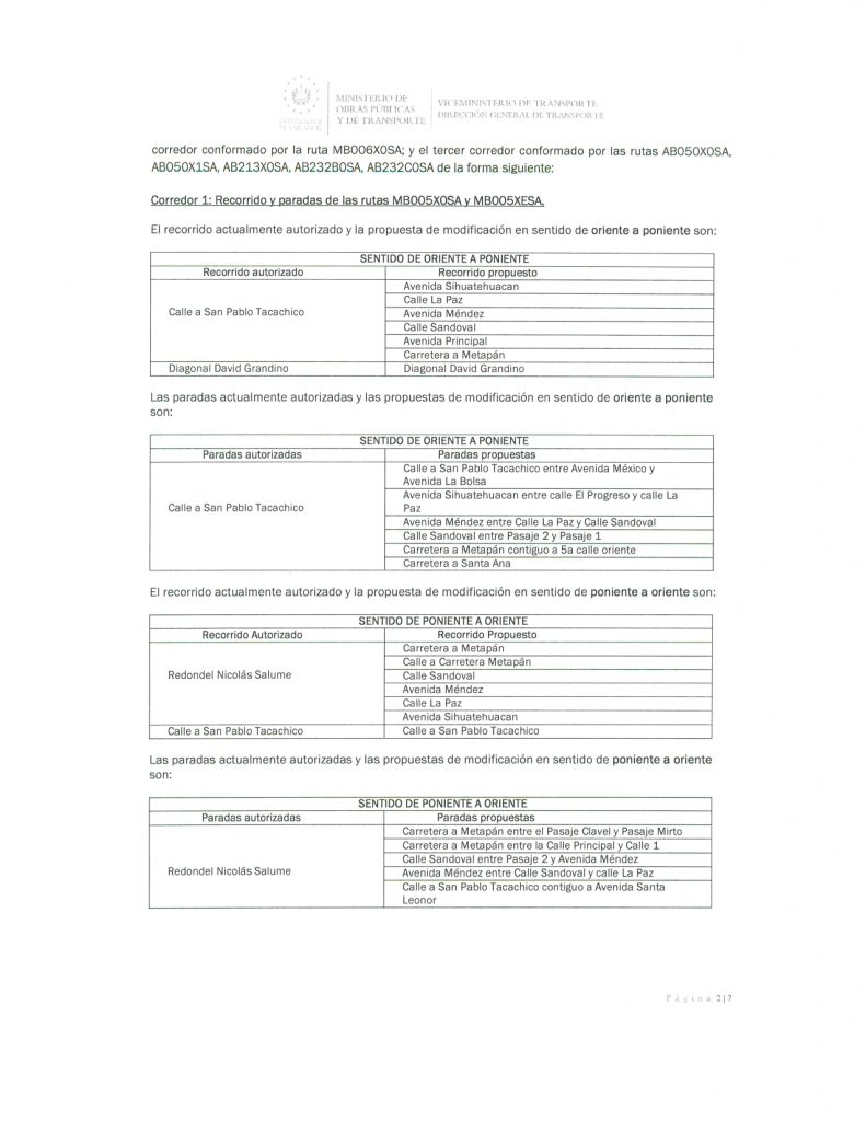 Resolución de modificación temporal de recorridos y paradas de las rutas AB050X0SA, AB050X1SA, MB005X0SA, MB005XESA, MB006X0SA, AB213X0SA, AB232B0SA, AB232C0SA