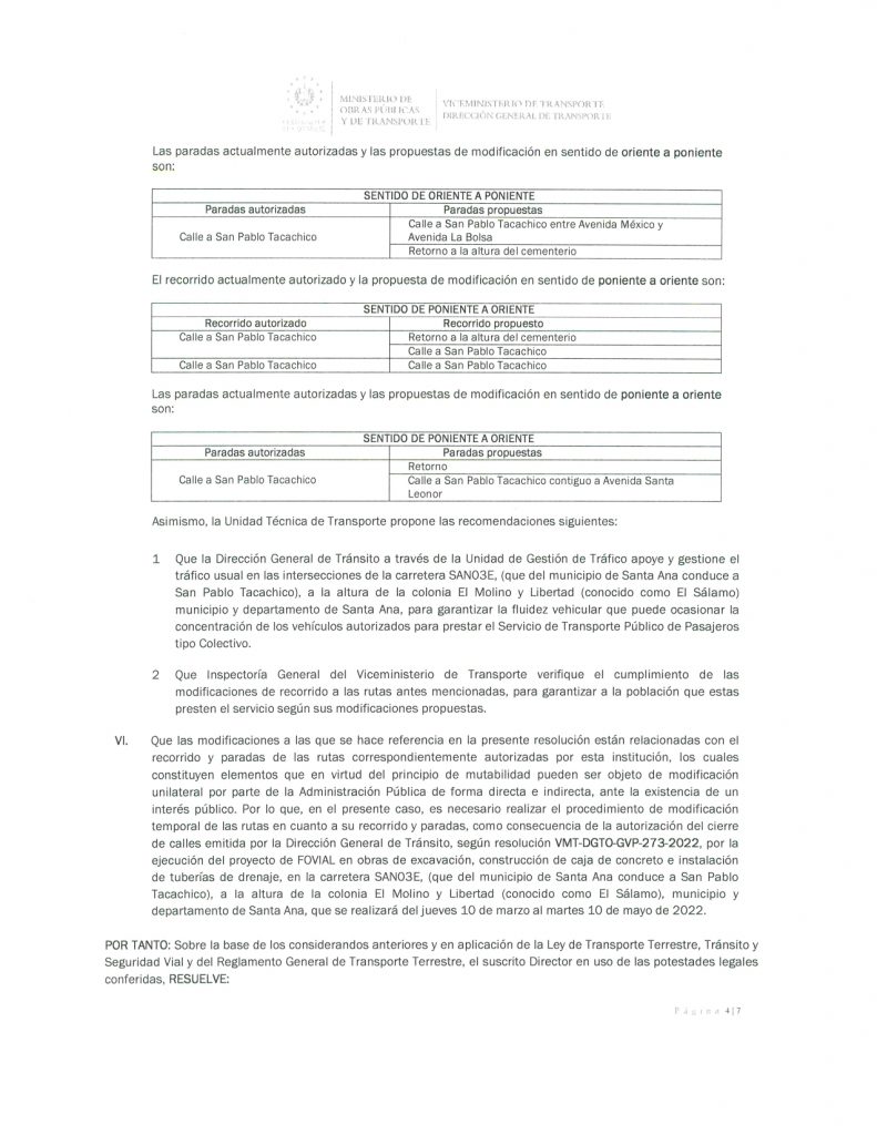 Resolución de modificación temporal de recorridos y paradas de las rutas AB050X0SA, AB050X1SA, MB005X0SA, MB005XESA, MB006X0SA, AB213X0SA, AB232B0SA, AB232C0SA